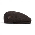 The Happy Shoe Shop Thomas Cook Samuel Driver Cap in dark brown wool with a subtle logo emboss detail.