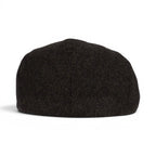 The Happy Shoe Shop Thomas Cook Samuel Driver Cap in dark brown wool with a tailored fit and subtle logo emboss.