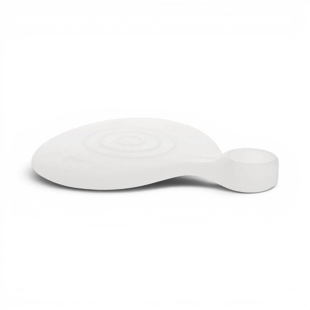 The Happy Shoe Shop Trimsole Gel Forefoot Cushions are white medical-grade silicone pads with a toe loop for support.