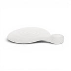 The Happy Shoe Shop Trimsole Gel Forefoot Cushions are white medical-grade silicone pads with a toe loop for support.