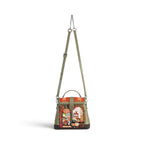 The Happy Shoe Shop Vendula London Lyla backpack in amber with flower shop print, vegan leather, and autumn motifs.