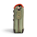 The Happy Shoe Shop Vendula London Flower Shop ziparound wallet in amber and green vegan leather side view