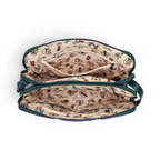 The Happy Shoe Shop Vendula London Haunted Theatre Bella Bag showing the interior with two zipped compartments