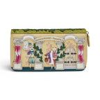 The Happy Shoe Shop Vendula London Shakespeare's Theatre wallet with cats dressed as actors. Vegan leather.