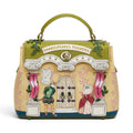The Happy Shoe Shop Vendula London Shakespeare's Theatre bag with cat characters in costume, yellow, green, and pink.