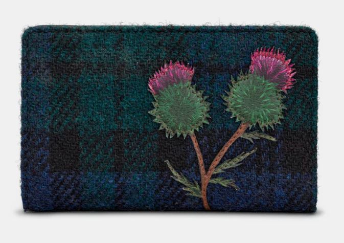 Yoshi Leather Highland Thistle Small  Zip Around Purse