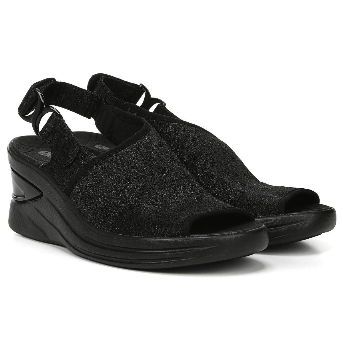 Bzees Viva Wedge Black Shimmer