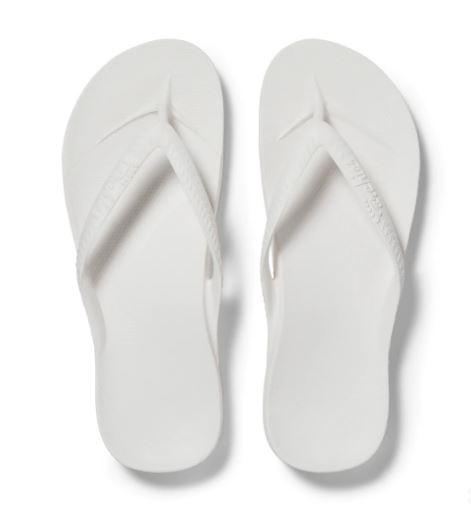 Archies Arch Support Thongs White