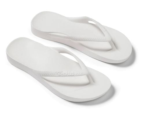 Archies Arch Support Thongs White