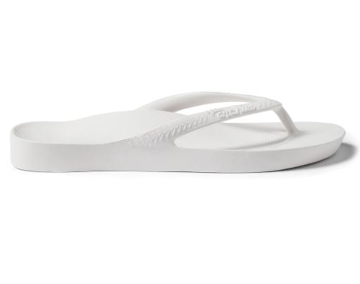 Archies Arch Support Thongs White