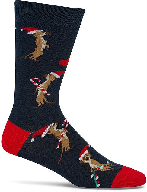 Bamboozld Mens Xmas Meerkat Sock Card