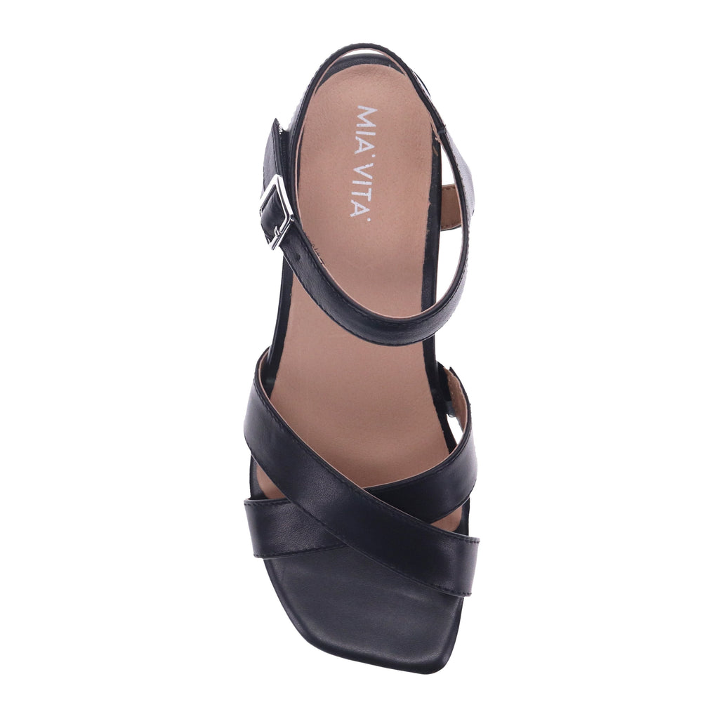Mia Vita Yara Wedge Heel Black 