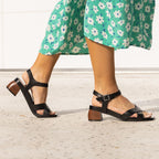 Mia Vita Yara Wedge Heel Black 