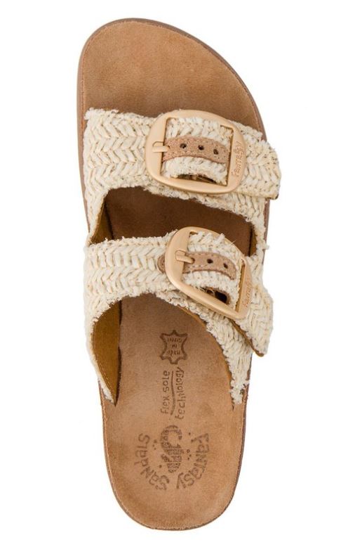 Fantasy Sandals Zefi Vanilla Raffia Slide