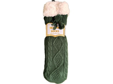 Reading Socks Forest Green Cable 