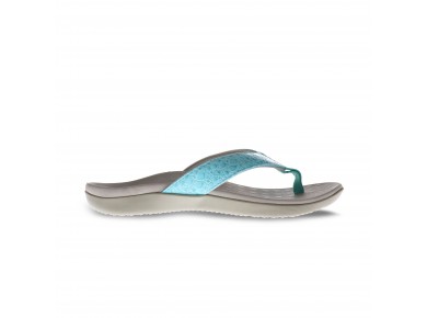 Scholl Sonoma Reptile Thong Turquoise sz 10