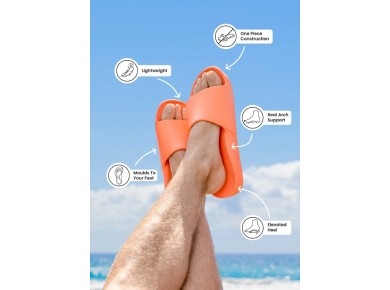 Archies Arch Support Slides Peach - HBE-9231