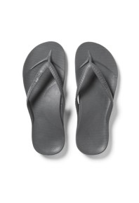 Archies Arch Support Thongs Charcoal 