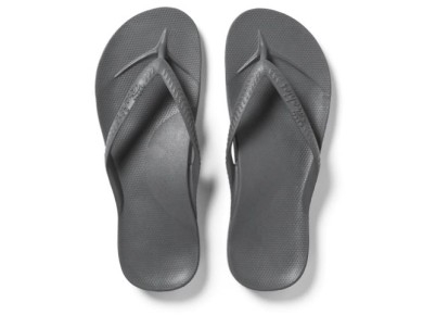 Archies Arch Support Thongs Charcoal 