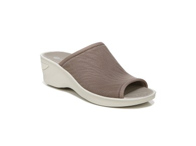 Bzees Deluxe Wedge Slide Taupe