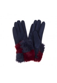 Gloves - Block faux Fur 