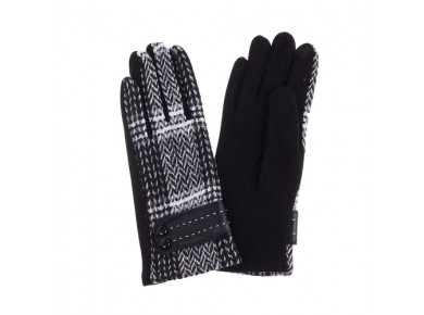 Gloves  - B&W Plaid 