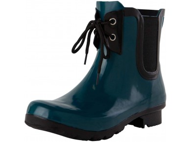 Roma CHELSEA LACE UP TEAL WOMENS RAIN BOOTS