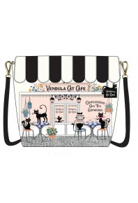 Vendula Cat Cafe B/W Crossbody
