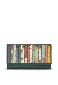 Yoshi Leather Flap Over Wallet Bookworm Green Fingers